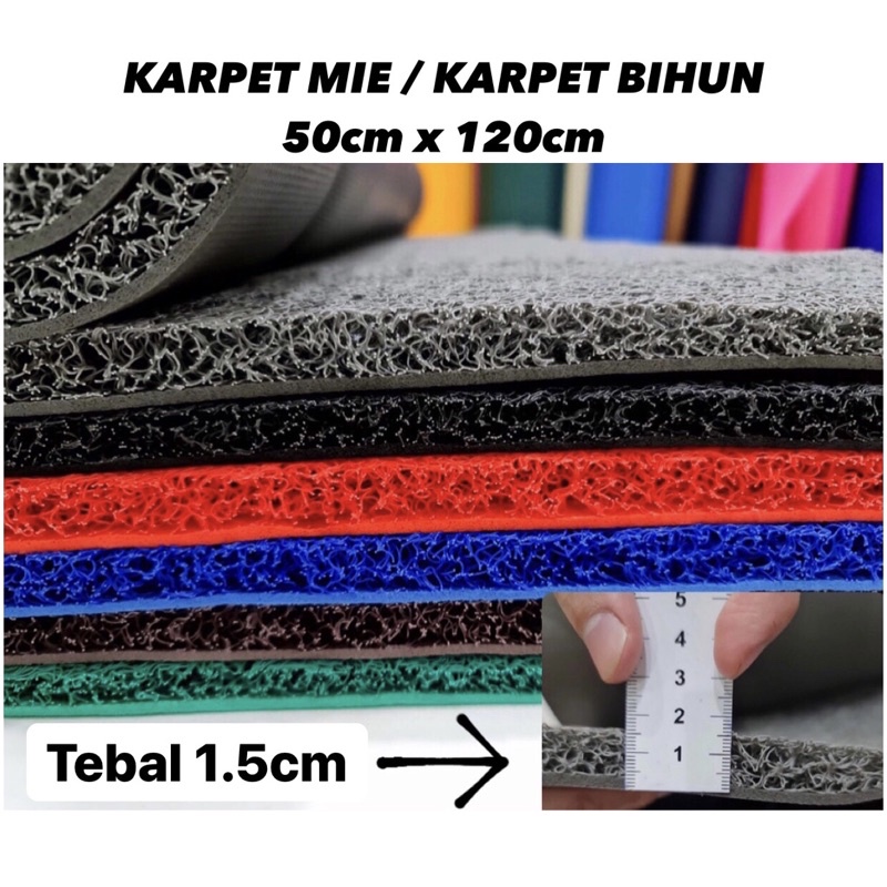 KARPET MIE METERAN 50x120cm / KARPET BIHUN METERAN / KARPET KESET MIE BIHUN