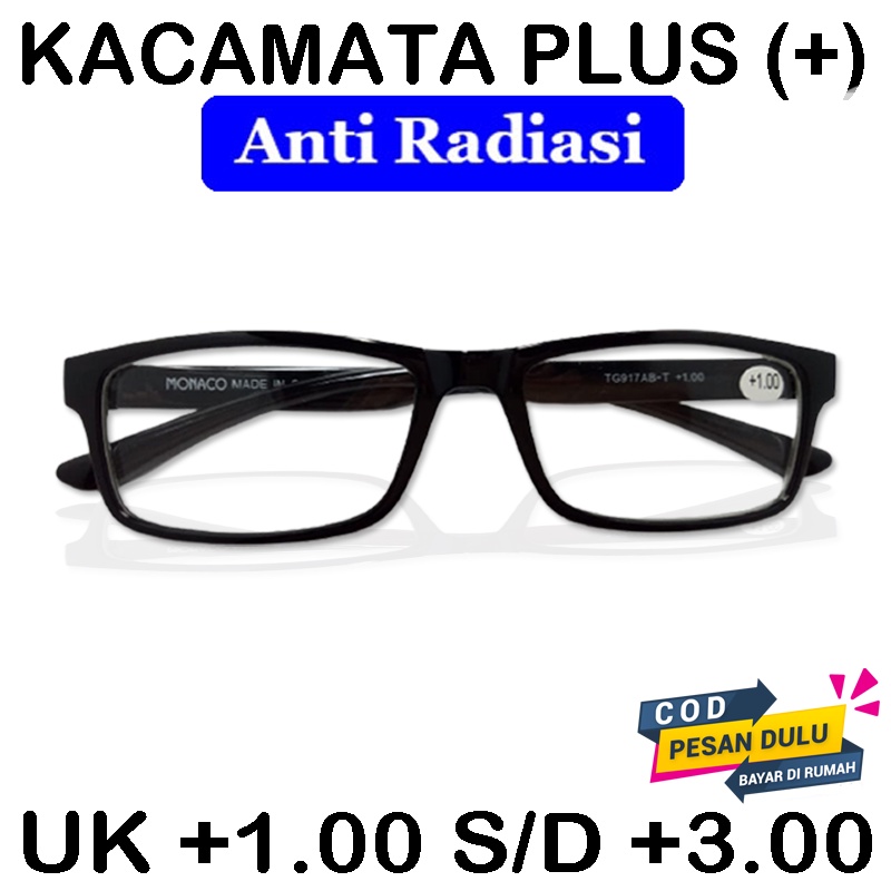 COD Kacamata Plus (+) Untuk Pria dan Wanita Kaca mata Baca Lensa Plus Kacamata Rabun Dekat Reading Glasses Unisex