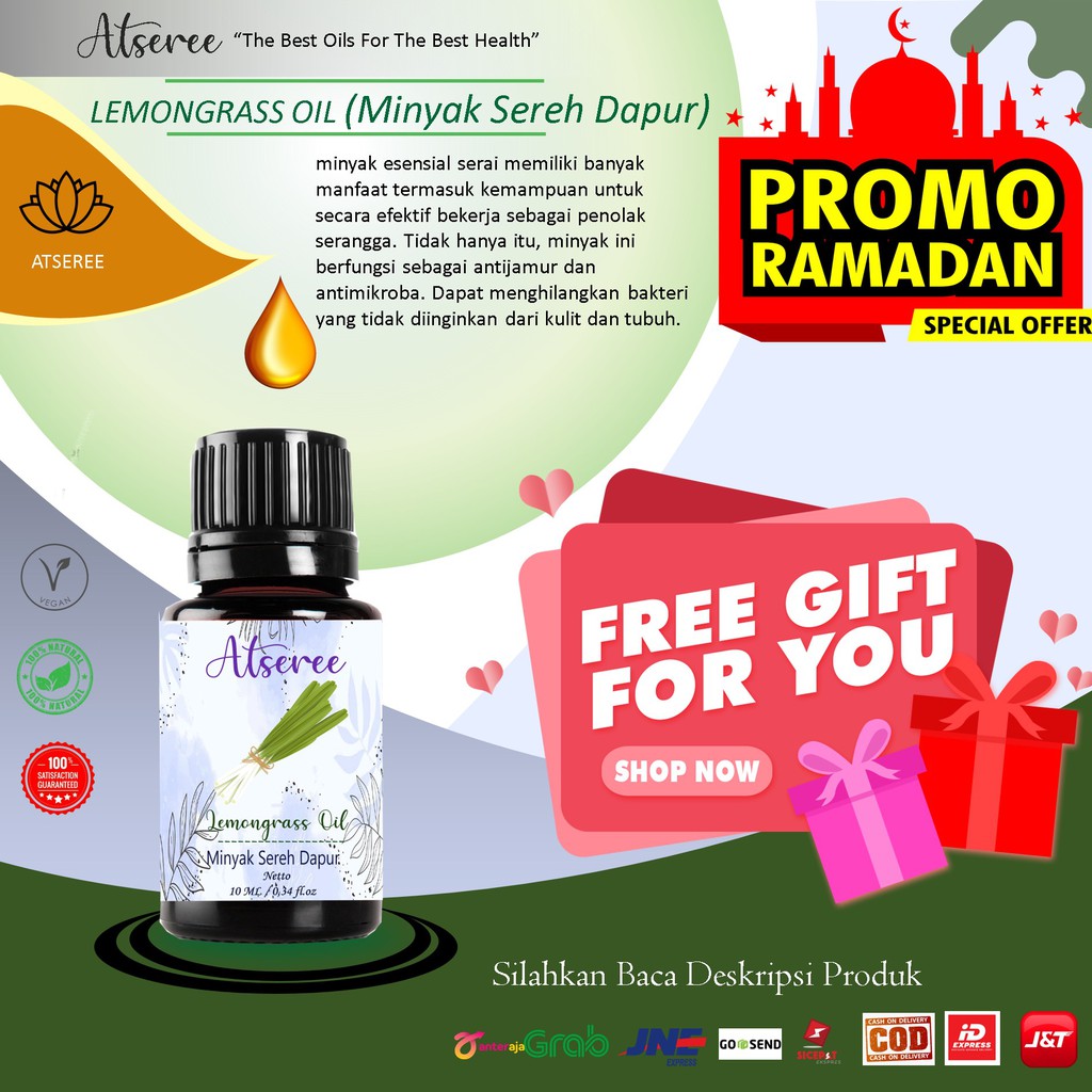 Jual Essential Oil LEMONGRASS Minyak Essensial Sereh Dapur Aromaterapi ...