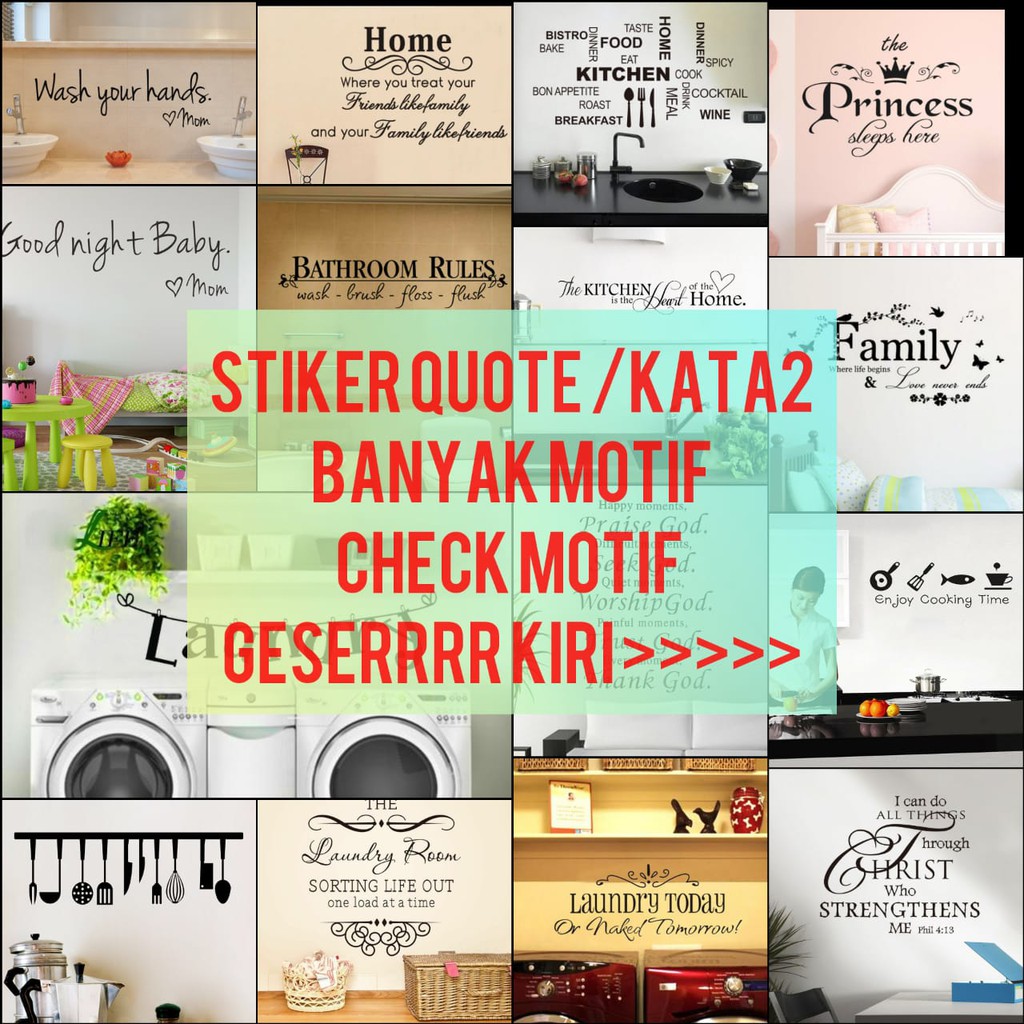 WALLSTIKCER STIKER  QUOTE STIKER  KATA  KATA  QUOTE STIKER  