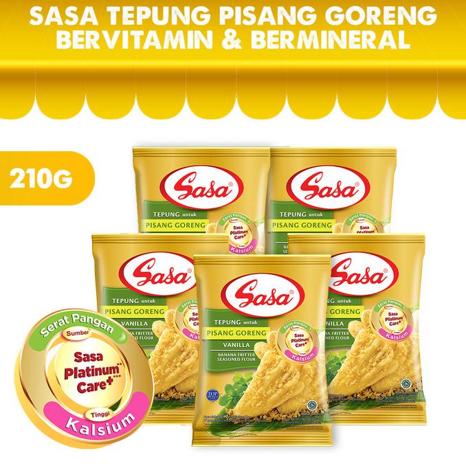 

Sasa Tepung Pisang Goreng Bervitamin & Bermineral 210gr 5 pcs