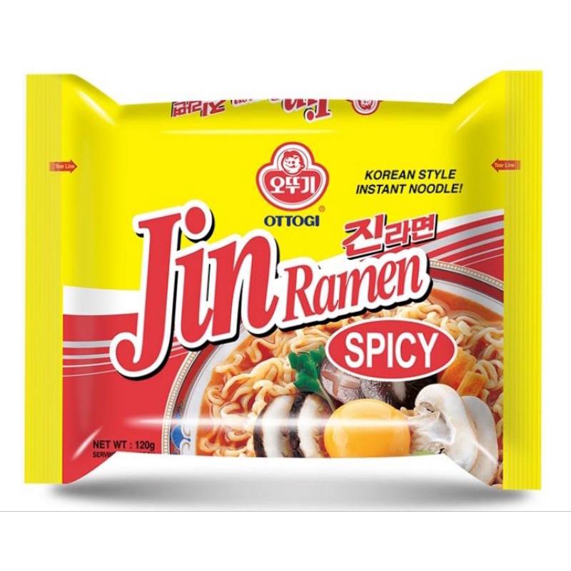 

Ottogi Jin Ramen Hot Spicy 120gram