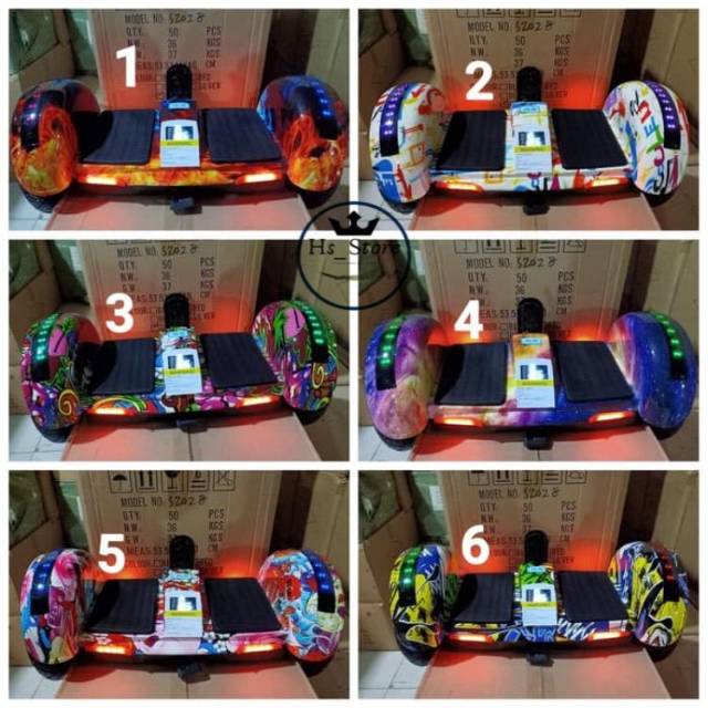 READY SMUA MOTIF! SCOOTER SEGWAY A8 HOVERBOARD BALANCE WHEEL VERSI TERBARU !! +FREE BUBBLE WRAP