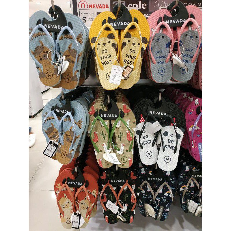 Nevada sandal jepit sponge branded Matahari