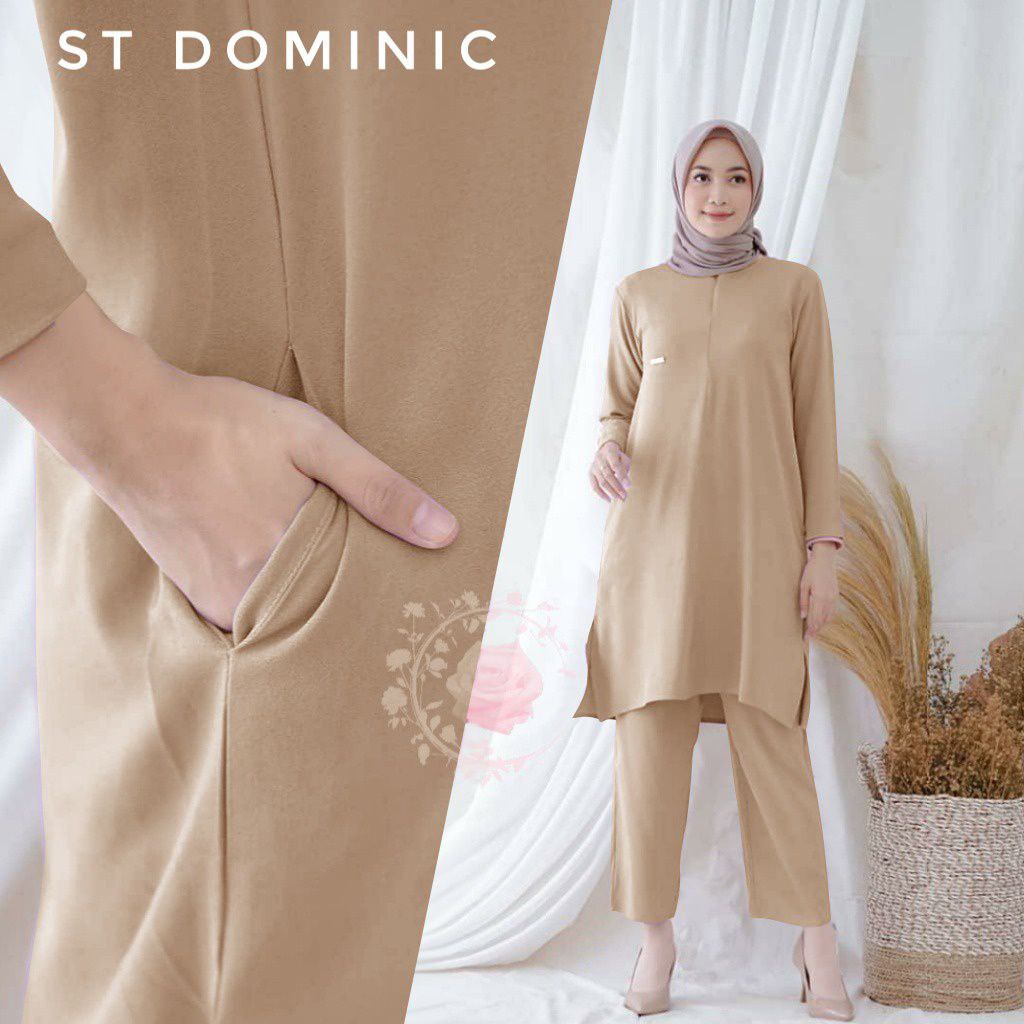 ST DOMINIC / SETELAN FASHION WANITA TERLARIS / PAKAIAN SANTAI / MUSLIM / TERBARU / LENGAN PANJANG