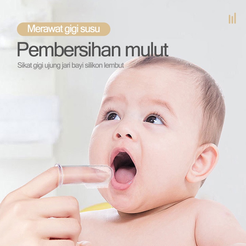 Sikat gigi bayi/Sikat gigi anak/Sikat gigi silikon anak/Sikat gigi jempol (B44)