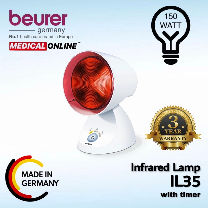 LAMPU TERAPI INFRARED IL-35 / IL35 WITH TIMER BEURER GERMANY INFRARED LAMP MEDICAL ONLINE