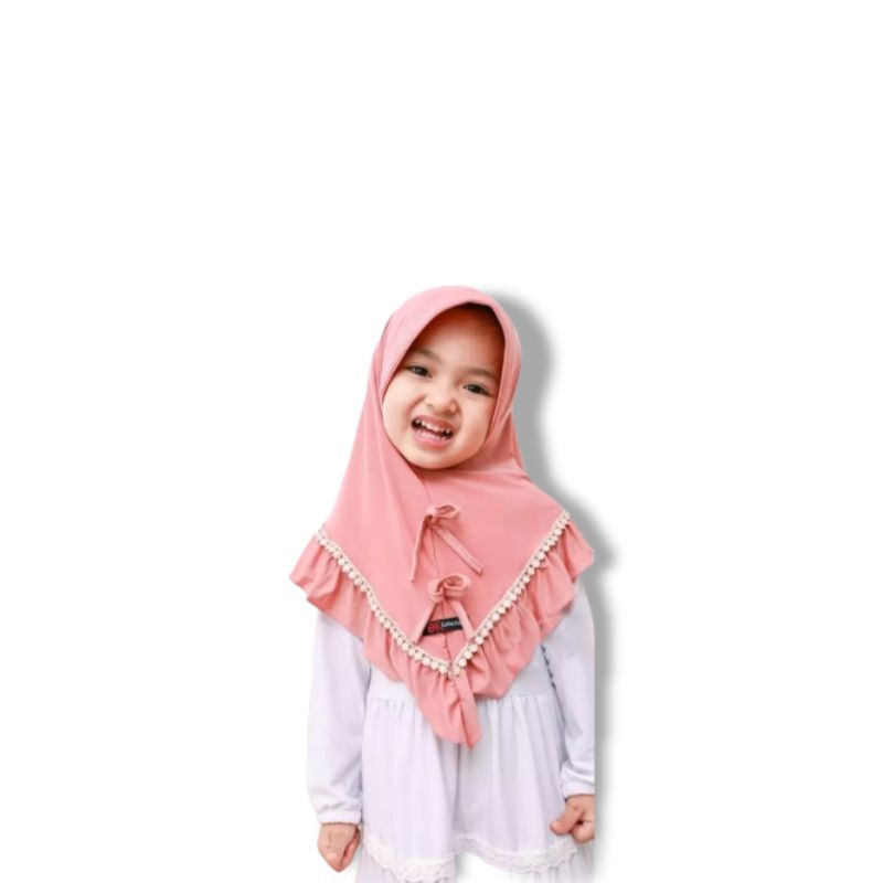 Kerudung Anak KIRANA 3 - 6 Tahun Onesize Jilbab Anak Perempuan Lucu