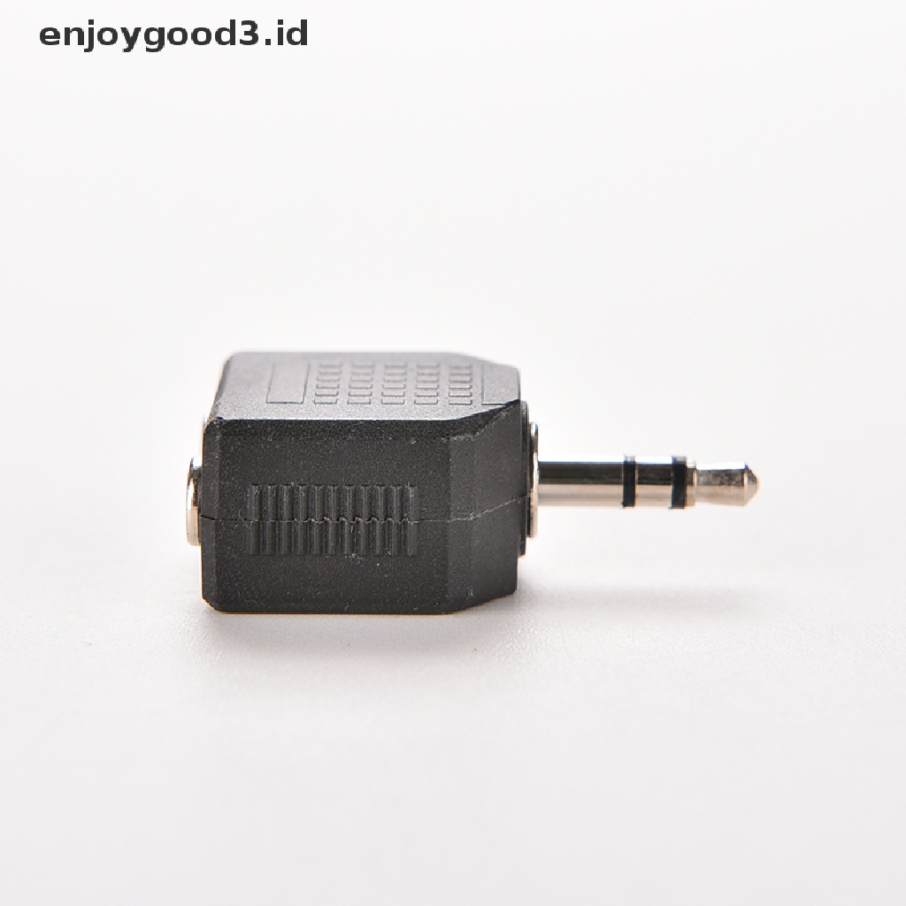 (Rready Stock) Adaptor Splitter Jack Audio 3.5mm 1 / 8 &quot;Male Ke 2 Female (ID)