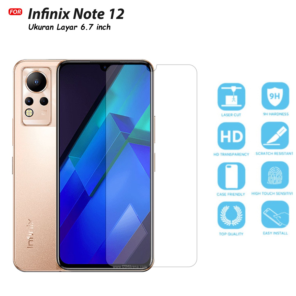 Tempered Glass Infinix Note 12 - Anti Gores Kaca Premium Quality