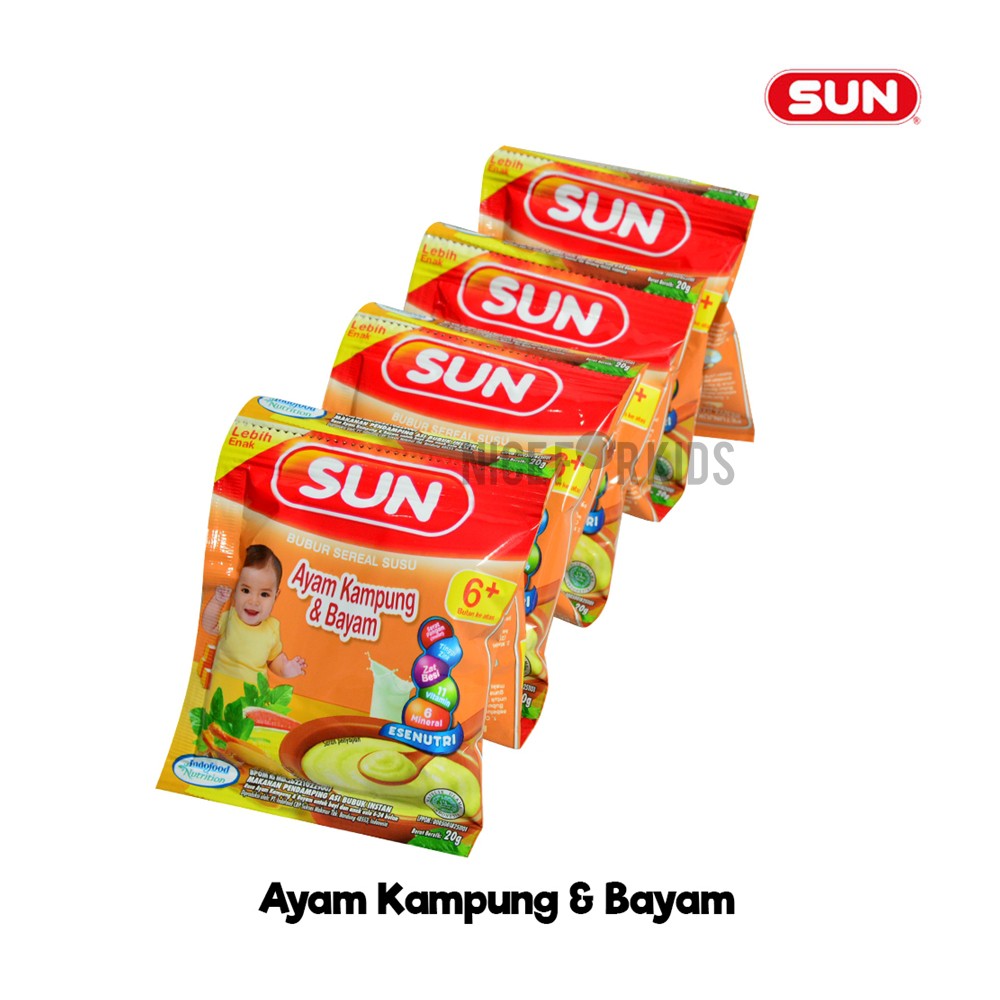 Bubur Sun Renceng 6+ Kemasan sachet 8 x 20 gram Aneka Rasa