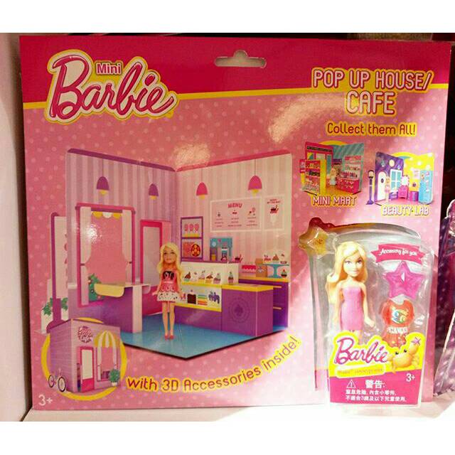 barbie pop up house