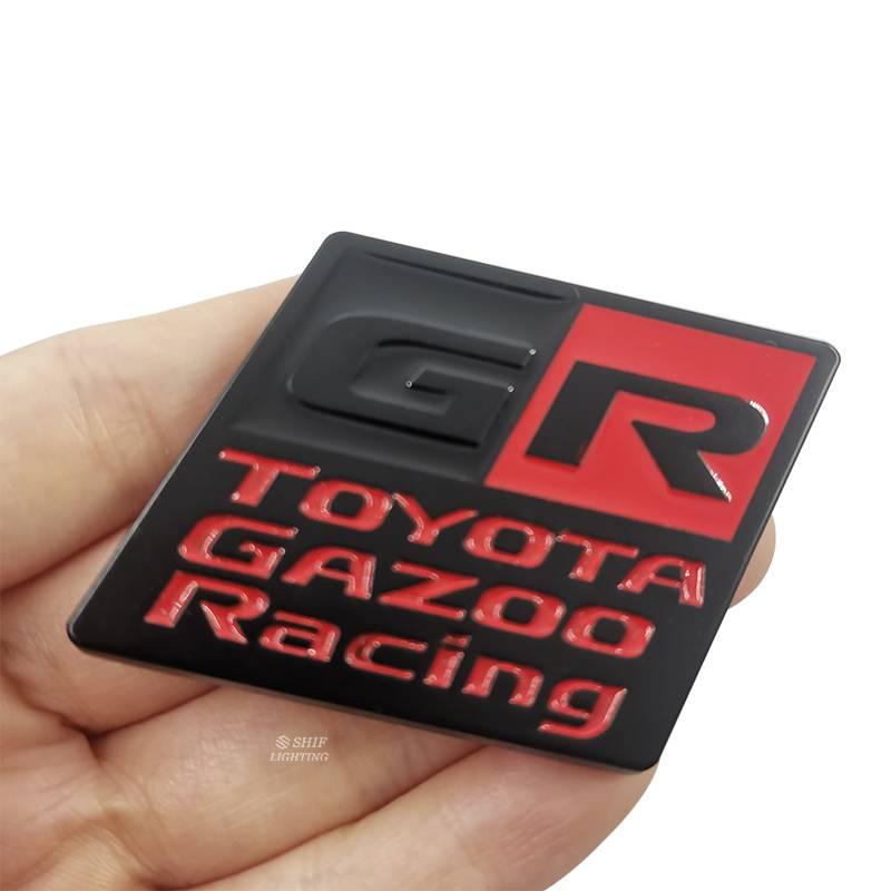 1pc Stiker Emblem Logo GR Toyota Gazoo Racing Bahan Metal Untuk Bagasi Belakang Mobil GR