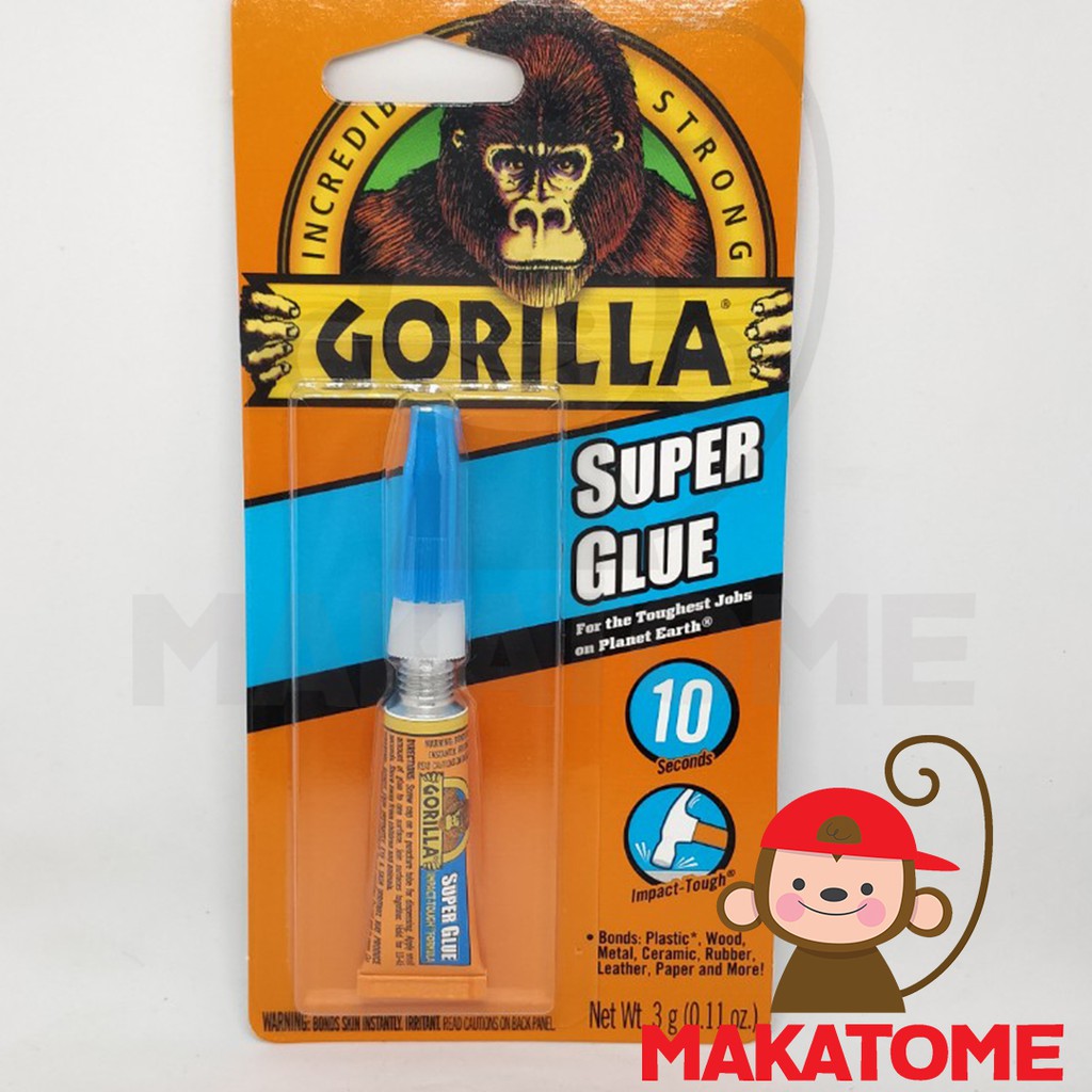 

Gorilla Super Glue Tube 3 Gram Clear lem power kuat 3gr 3g g gr serbaguna