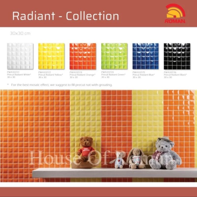 Jual Roman Keramik 30x30 Pre-Cut Radiant Series (Glossy Structured