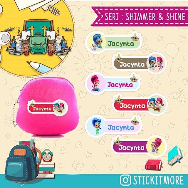 

Sticker Label Nama Waterproof Shimmer & Shine