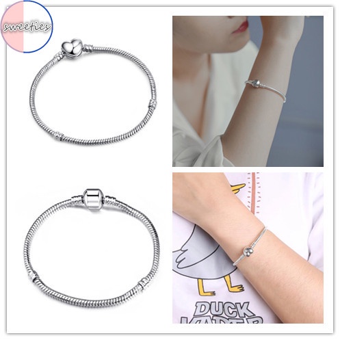 Qipin Gelang Rantai Silver Bentuk Ular 3mm Gaya Vintage Untuk Pria / Wanita