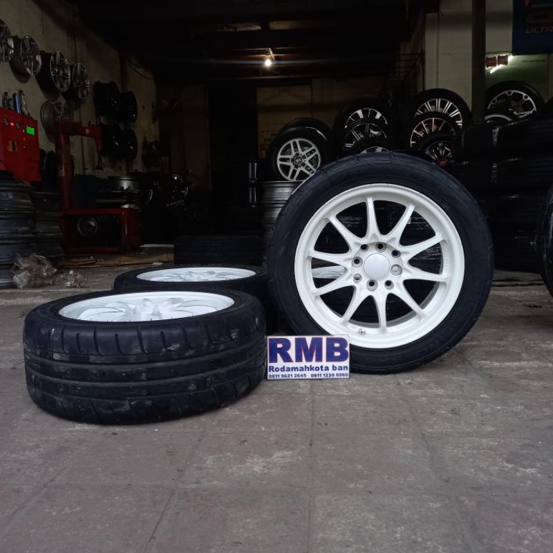 VELG BEKAS MOBIL COPOTAN CE28 RING 15 + BAN GT RADIAL 195 50 R15