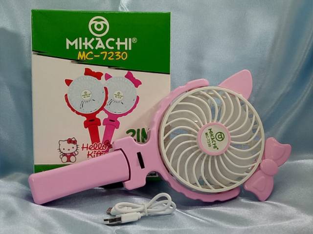 Kipas angin mini 2in1 mikachi hello kitty