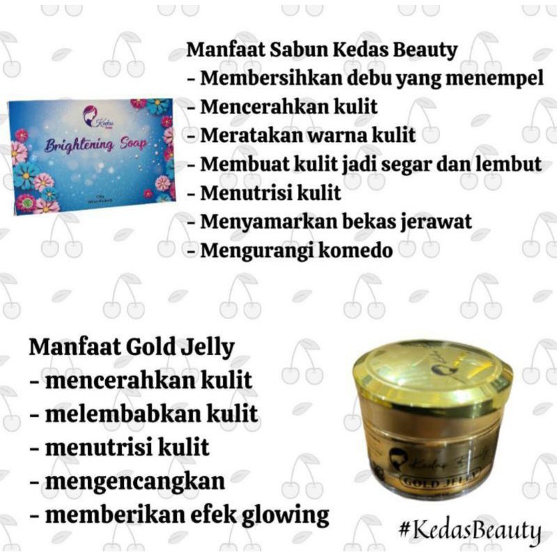 

Brightening soap + gold jelly kedasbeauty