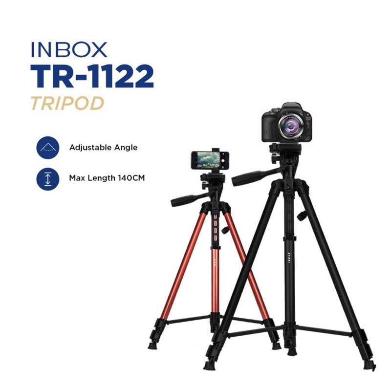 TRIPOD INBOX TR1122 DSLR LENGHT 1.4M SUPER HIGH QUALITY ORIGINAL BY INBOX INDONESIA