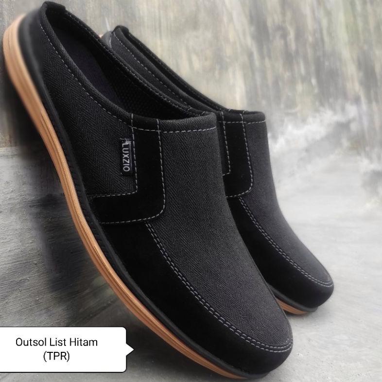 [KODE PRODUK NBVO84892] Sandal Selop Bustong Pria Slip On Jeans Slop Kasual Kulit Sintetis Premium S