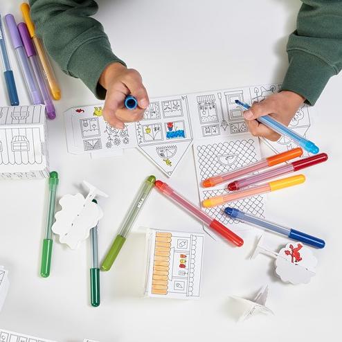 

Mainan Diy Kertas Karton Buat Rumah Bs Diwarnai Isi 10Pc Template Diskon!!R24A