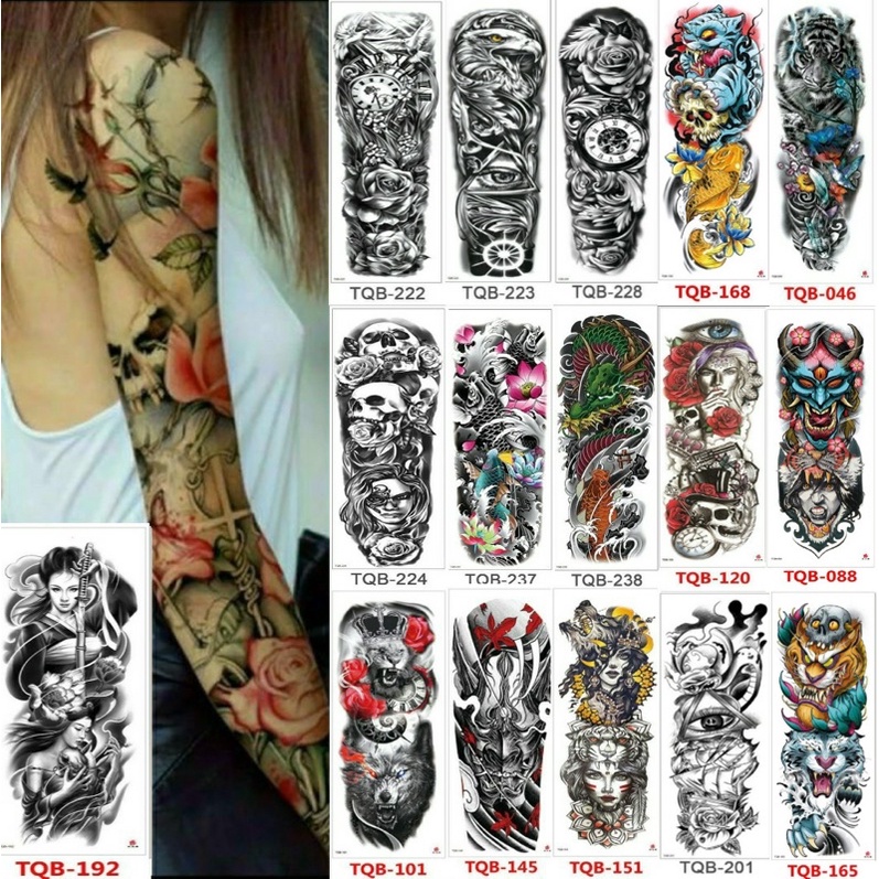 tatto Temporary tahan lama tidak mudah luntur / tatto temporer / tato full lengan