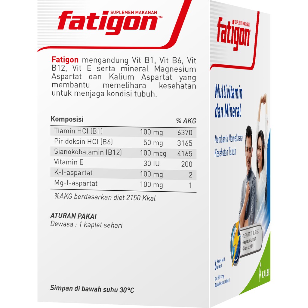 Fatigon Multivitamin 1 Strip isi 6 kaplet