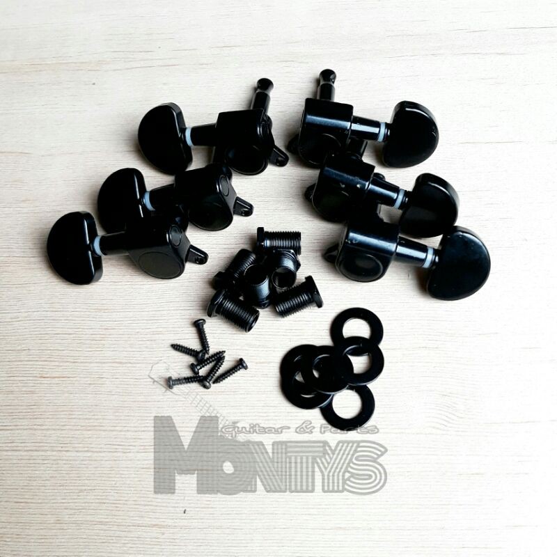 Dryer Grover Tuning Peg Gitar Akustik Elektrik Hitam