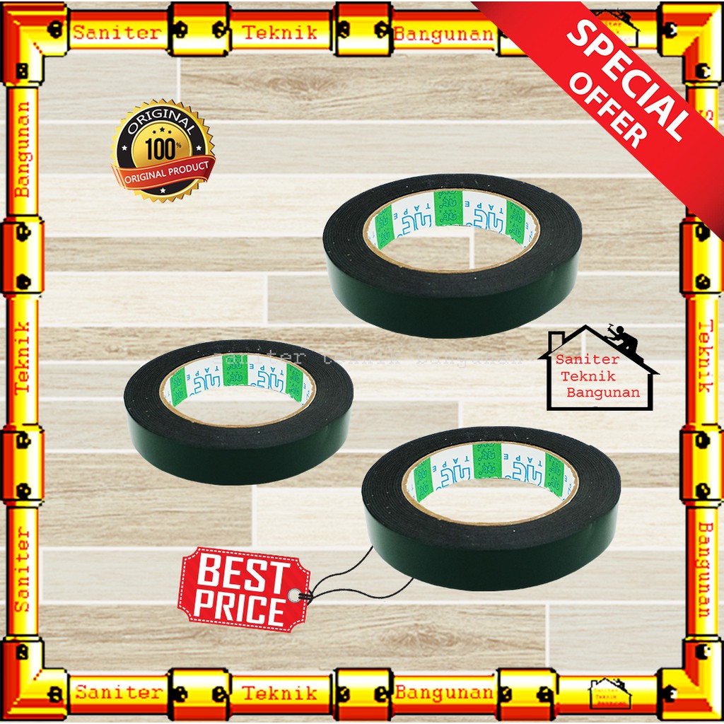 Double Tape Hijau Tebal NT / Alat Perekat Atas Bawah