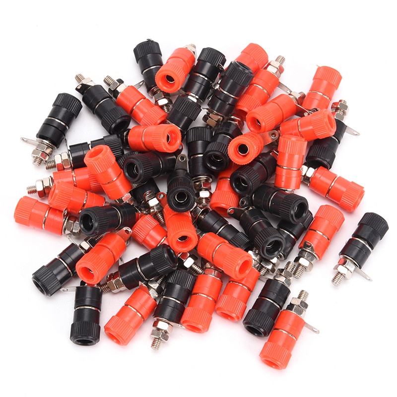 【Theredsunrisesiwy.id】10Pcs 4mm Binding Post Speaker Terminal Banana Plug Socket Jack Connectors