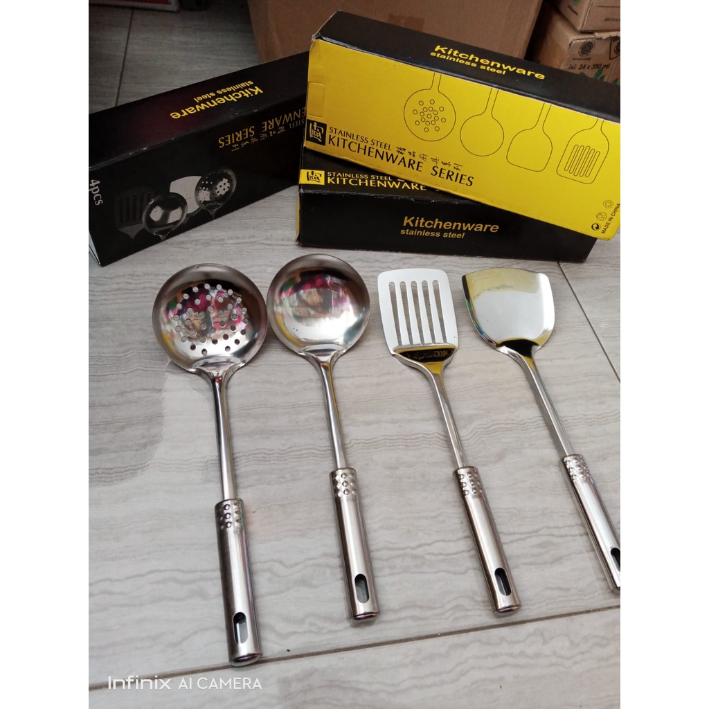 Spatula Set Stainless Steel - 4 Pcs Sutil Set