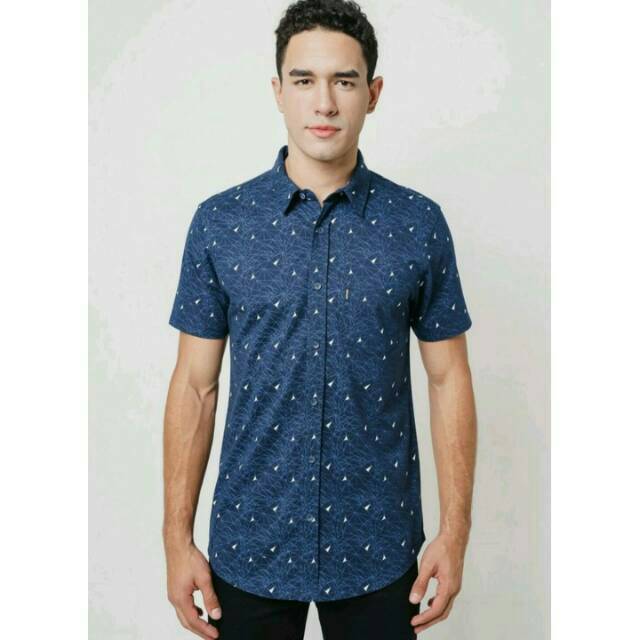 KEMEJA CASUAL 3 SECOND BIRU ORIGINAL.