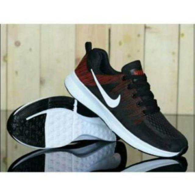 TmO - 8.8 Sale sepatu pria sneakers running fashion Wajik Hitam Maroon/sepatu fashion tali kekinian termurah bisa cod size 39-43