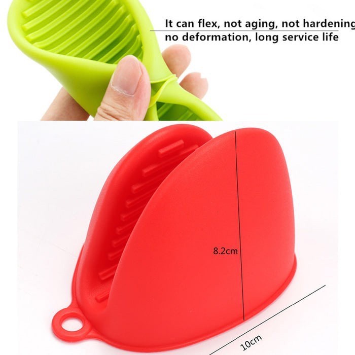 SARUNG TANGAN Silicone  Pegangan Panci /  Pegangan Bahan Silikon Panci Anti Panas Serbaguna /Sarung Tangan Oven Silikon Tebal - Alat Jepit Panci Silikon Anti Panas - Pelindung tangan SIlikon