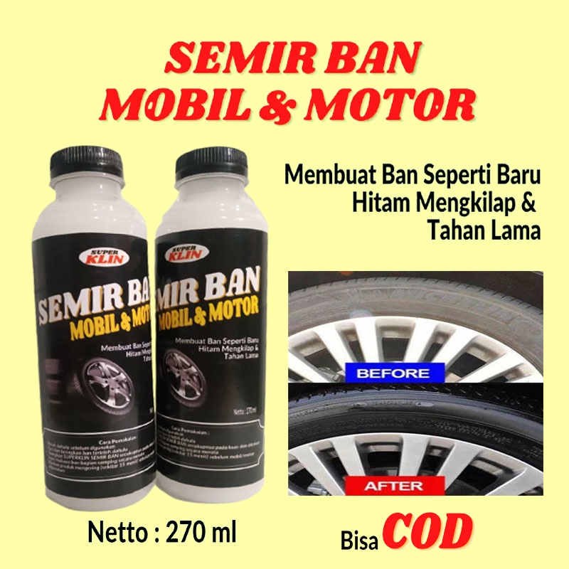 SEMIR PENGKILAP PENGHITAM BAN MOBIL MOTOR