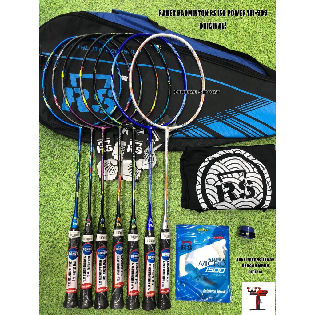 RB Raket Badminton RS Iso Power EVO 111 222 333 555 666 777 888 999 Reinforce Speed Original
