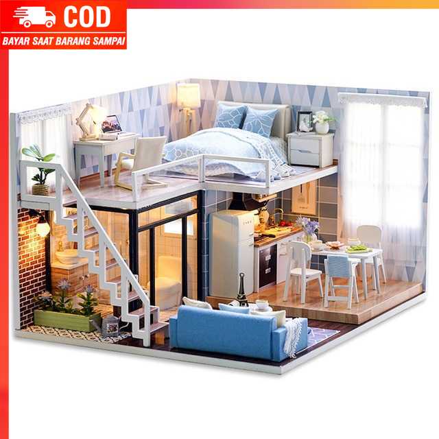 (100% BARANG ORI) Miniatur Rumah Boneka DIY Doll House Wooden Furniture - L023