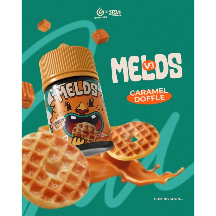 MELDS V3 60ML FREEBASE LIQUID MELDS CARAMEL DOFFLE 100% AUTHENTIC