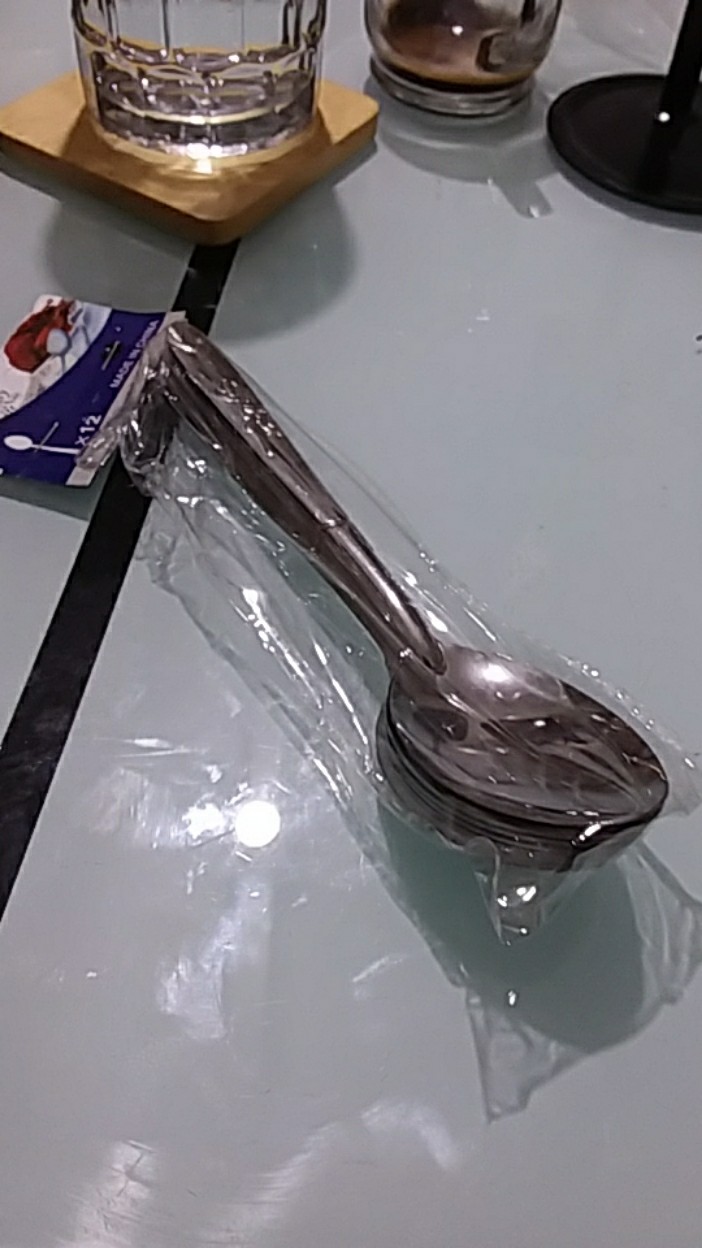 12pcs Sendok Makan Stainless Motif Bunga Mawar