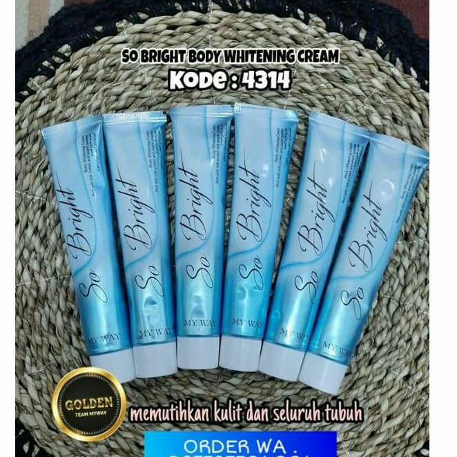 SO BRIGHT BODY WHITENING CREAM MYWAY/ LOTION PENCERAH KULIT MY WAY