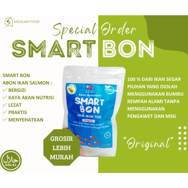 

SMART BON Abon Ikan Teri 100% Asli Tanpa Campuran Tanpa Pengawet "Original