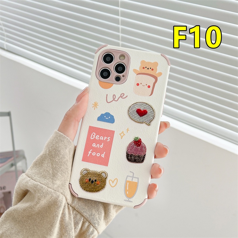 Casing Tpu Samsung A52 A32 A72 A12 A20S A02S A50 A10S J7 Prime A51 J2 Prime A10 A125 A30 A50S A30S A20 M40S M10 M10S A205 M02S A025 F02S A305 M12 F12 OPPO A15 A15S A54 A7 A5S A12 A9 A5 A53 A33 2020 Motif Cartoon Flower Lamb Skin leather Soft Case-2