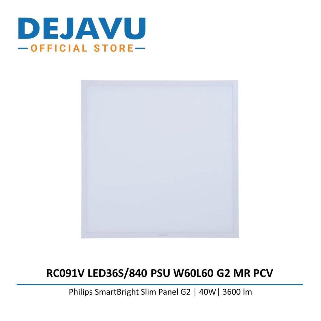 Jual Lampu Philips Slim Panel RC091V LED36S/840 PSU W60L60 GM G2 MR ...