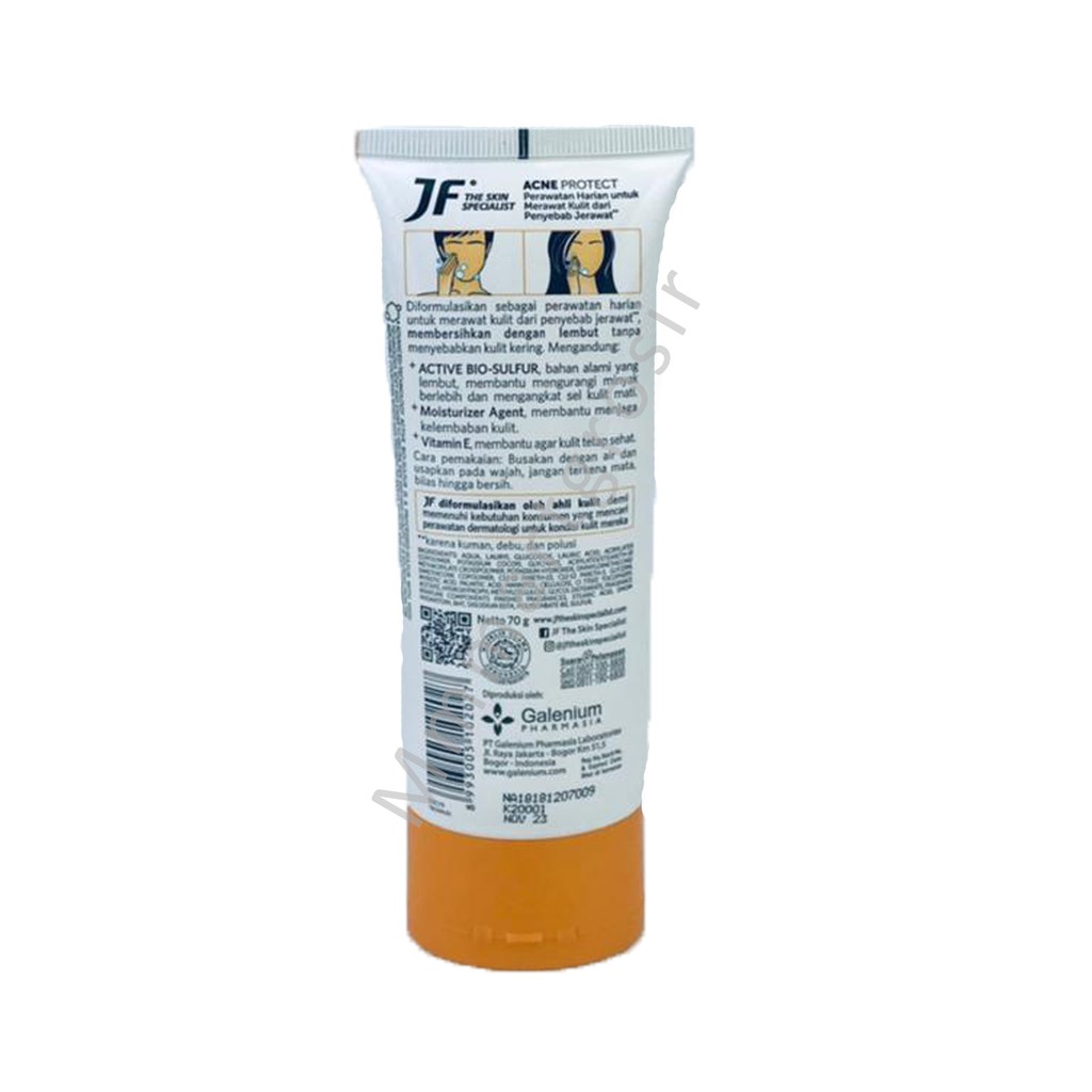 JF Facial Foam / Acne Protect / Sabun Pencuci Muka / 70g