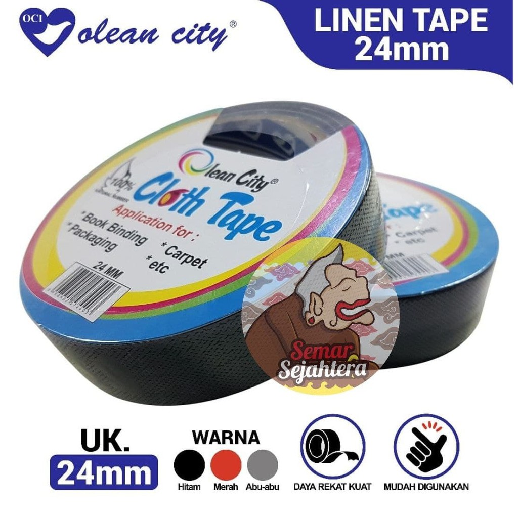 

[PCS] ISOLASI CLOTH TAPE 1 INCH / 24 MM OCI OLEAN CITY LAKBAN ISOLASI SELOTIP LINEN TAPE*