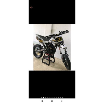 Decal Honda CRF 150 L bahan biasa orajet kombinasi chrome gold asli