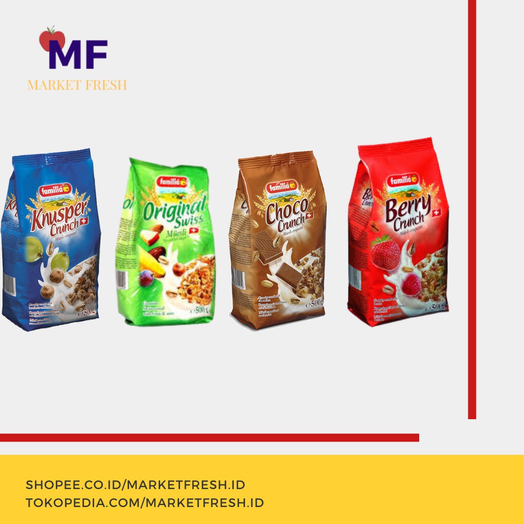 Jual Familia Muesli 4 rasa 500gr / Choco / Knusper / Original / Berry