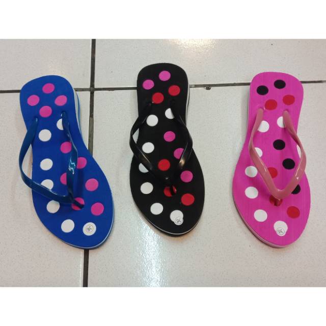 Sandal Jepit Polkadot